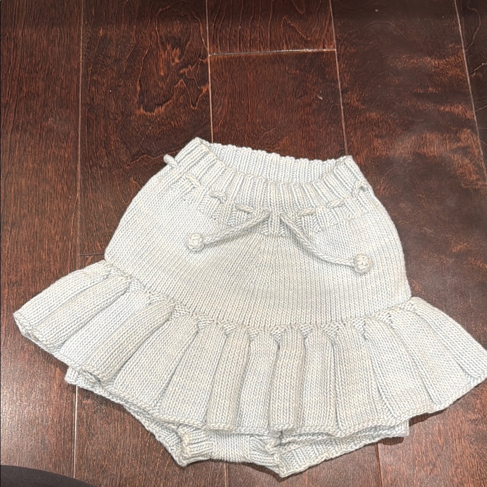 Misha and Puff Adorable Knit Skirt with Ruffle Hem